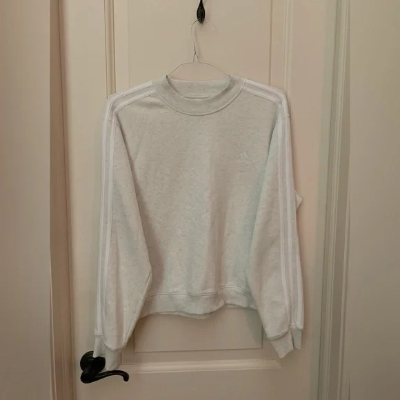 NWOT ADIDAS SPORTSWEAR ESSENTIALS 3-STRIPES HALF-NECK FLEECE SWEATSHIRT - L - Picture 10 of 16